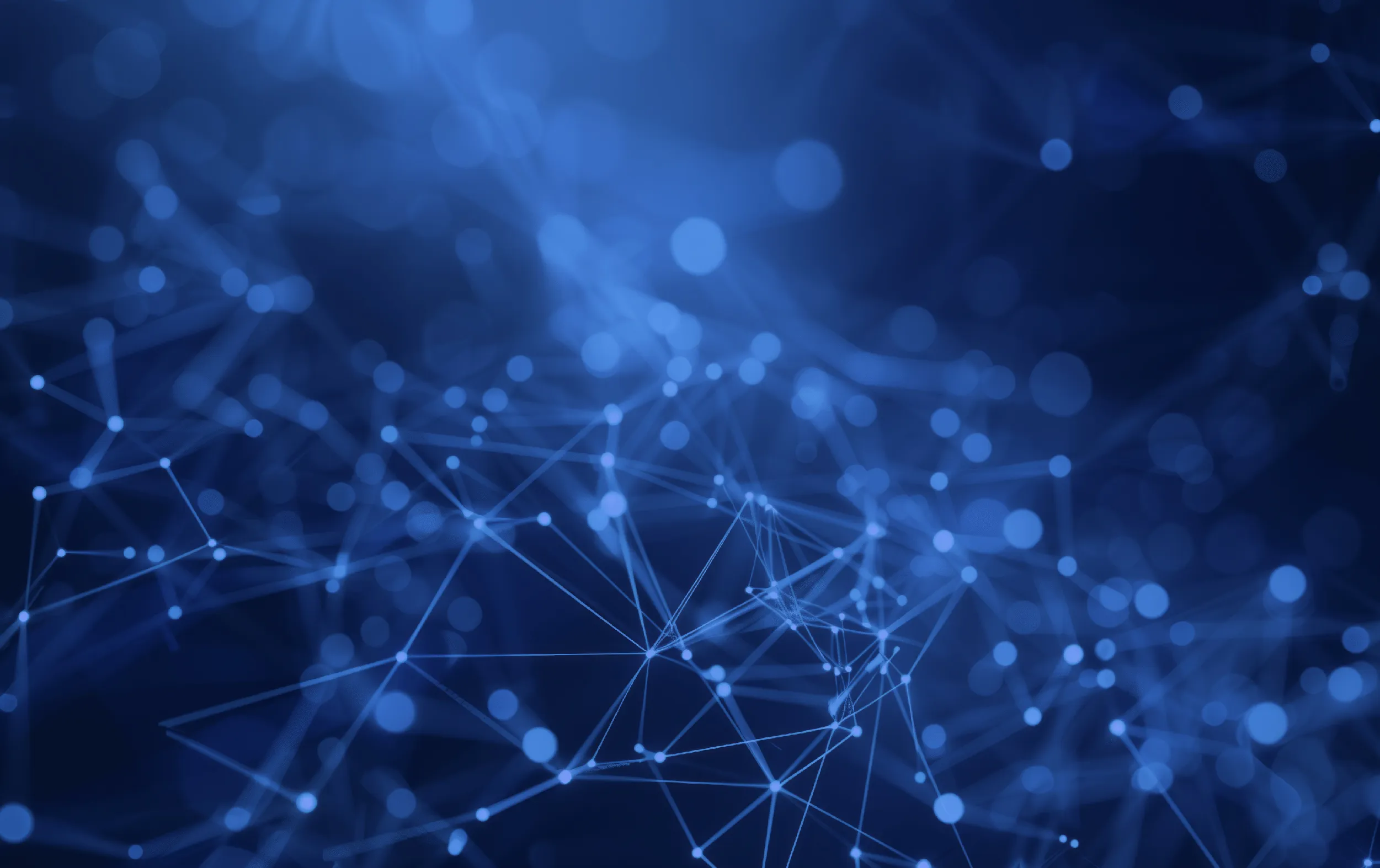 A connected AI portfolio network with clearly documented nodes alongside faded and disconnected elements, representing hidden complexity and governance risk.